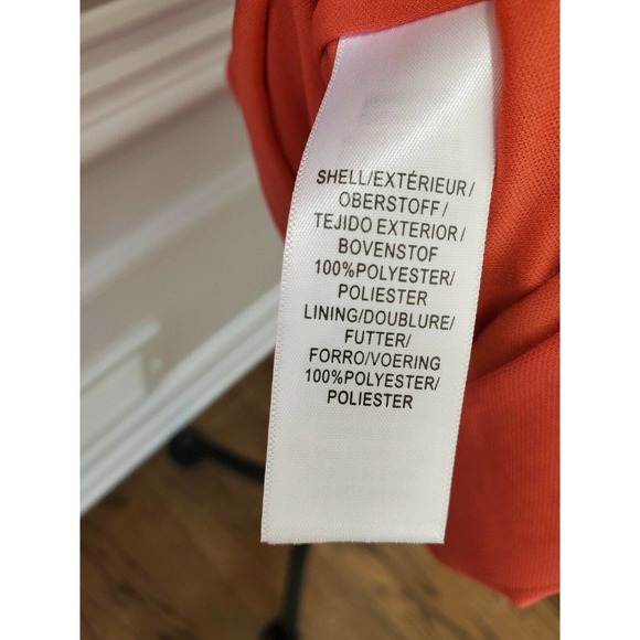 Adrianna Papell Women Solid Cora Polyester Short Sleeve Knee Length Dress Size 2 - Picture 9 of 10